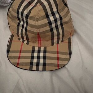 Burberry Tan Plaid Baseball Cap